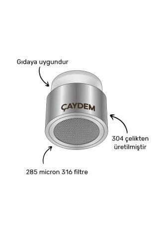 Çay Ocağı - Kahveci Kazanı İçin Musluk Süzgeci Paslanmaz Metal