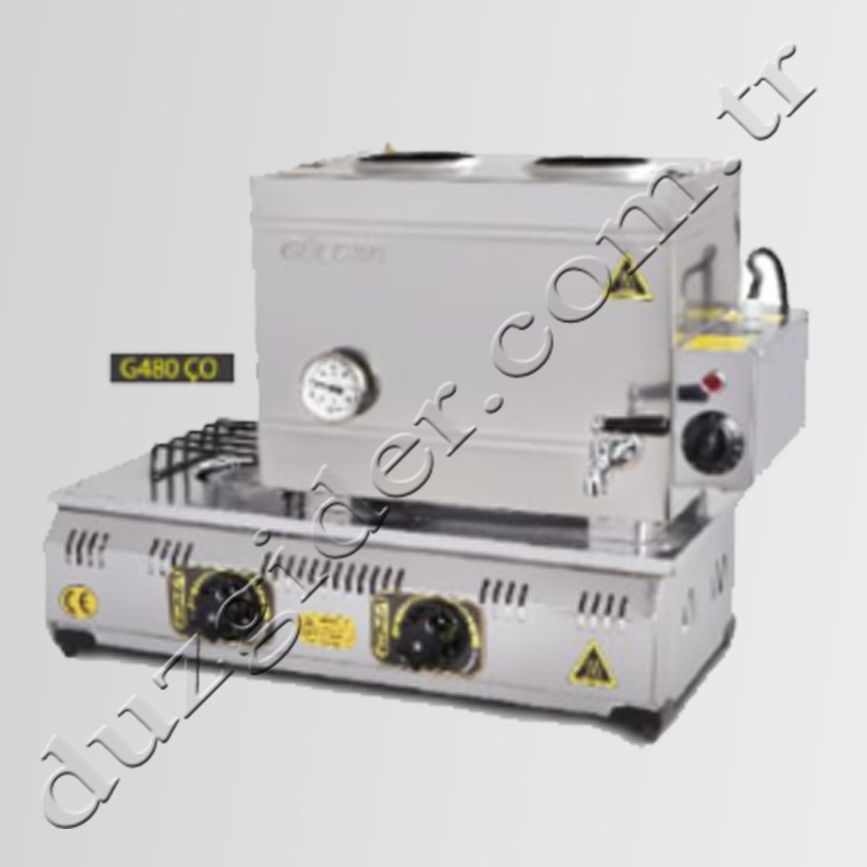 40'Lık Emniyet Sistemli Paslanmaz Çelik Tabanlı Tüplü / Elektrik'li Çay Ocağı Takımı