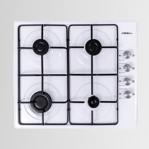 Arnell AR650 Emaye Dörtlü Set Üstü Slim Ocak Beyaz Lpg/Doğalgaz