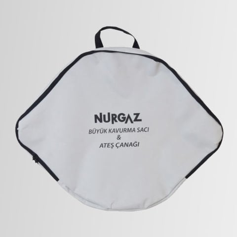 Nurgaz NG-AC Büyük Boy Ateş Çanağı - Ayaklı Portatif Kavurma Sacı + Çanta