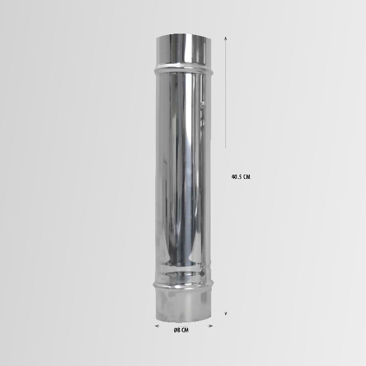 Nurgaz Paslanmaz Soba Bacası 40 CM - NG PSB-B