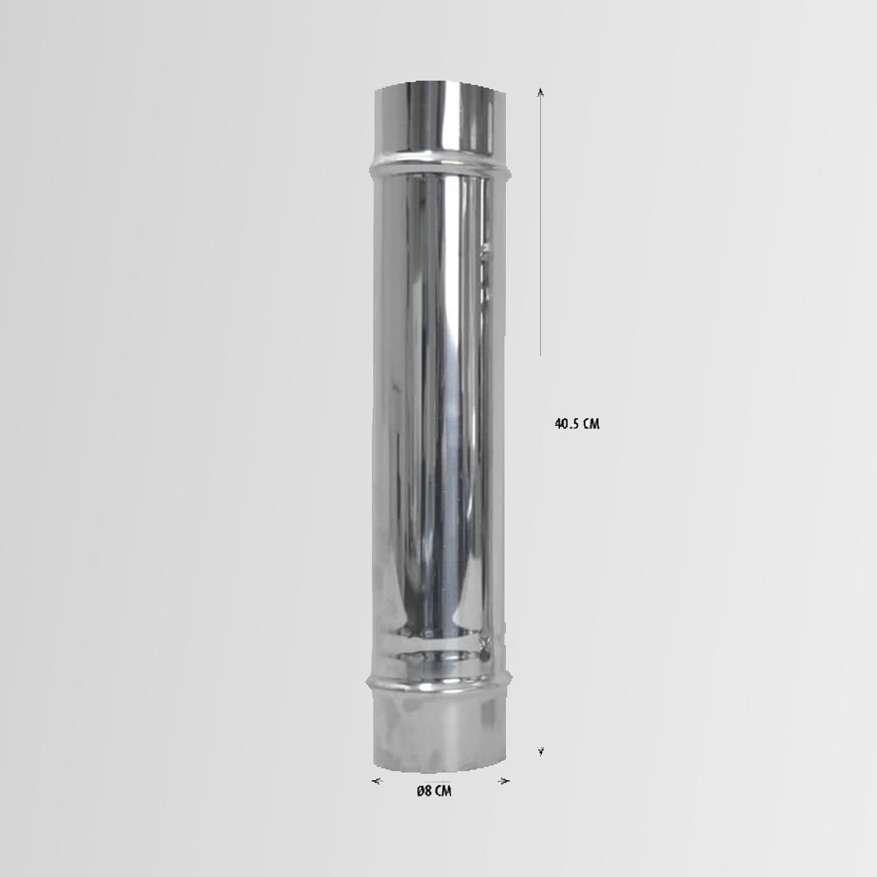 Nurgaz Paslanmaz Soba Bacası 40 CM - NG PSB-B