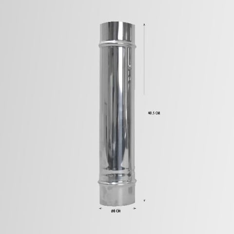 Nurgaz Paslanmaz Soba Bacası 40 CM - NG PSB-B