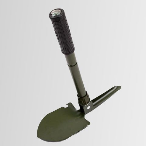 Orcamp OUT-4100 Katlanabilir Metal Kazma Kürek Seti - Pusula - Testere - Şişe Açacağı ( Açık hali 41,5 cm)