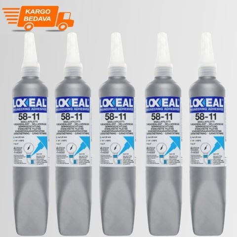 5'Li Set - Loxeal 58-11 Yüksek Basınç Sızdırmazlık Orta Mukavemet 250 ML