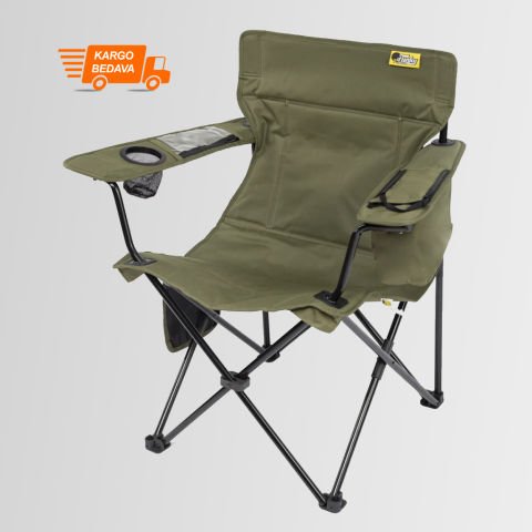 FUNKY CHAIRS Cool Ice Lüks Katlanabilir Kamp Sandalyesi HAKİ