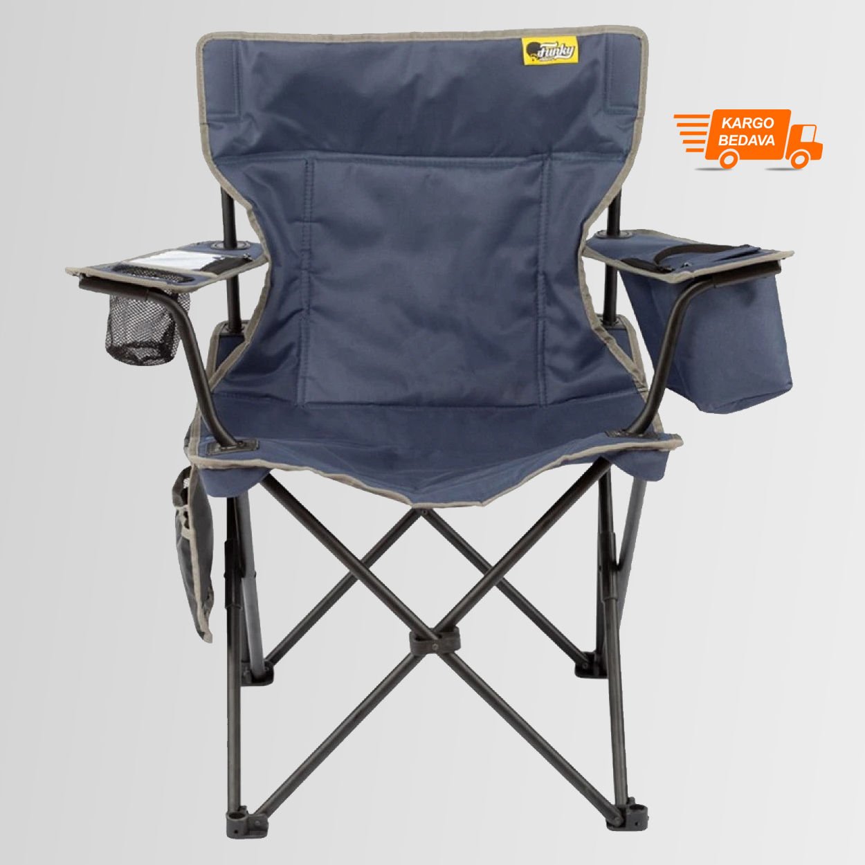 FUNKY CHAIRS Cool Ice Lüks Katlanabilir Kamp Sandalyesi Lacivert