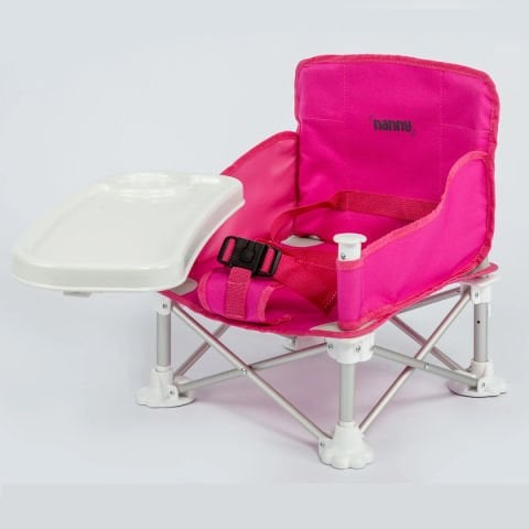Nanny Deluxe Portatif Katlanabilir Bebek Mama Sandalyesi PEMBE