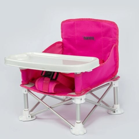 Nanny Deluxe Portatif Katlanabilir Bebek Mama Sandalyesi PEMBE