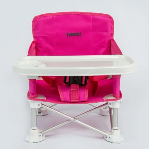Nanny Deluxe Portatif Katlanabilir Bebek Mama Sandalyesi PEMBE
