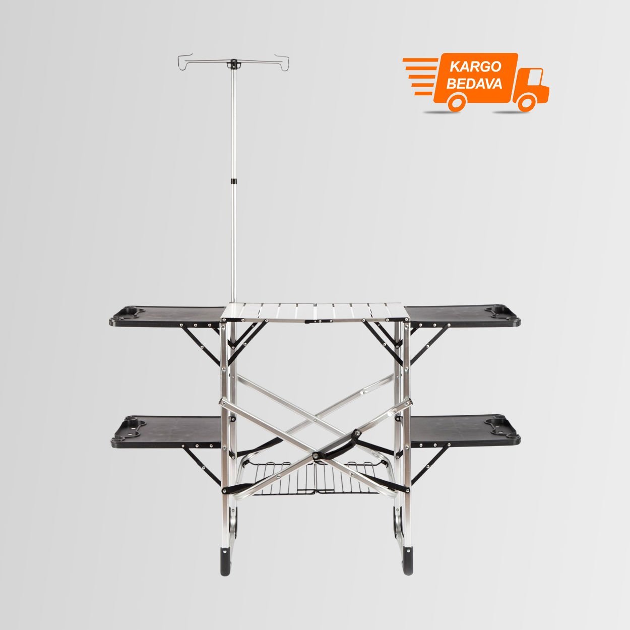 FUNKY CHAIRS Portatif Katlanabilir Alüminyum Kamp Mutfak Standı