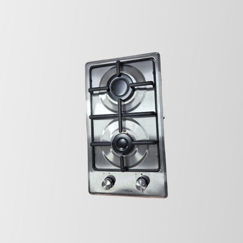 Domino AR680 İkili Tüplü Cam Set Üstü Ankastre Gömme Ocak Renk Seçenekli İnox (Krom)