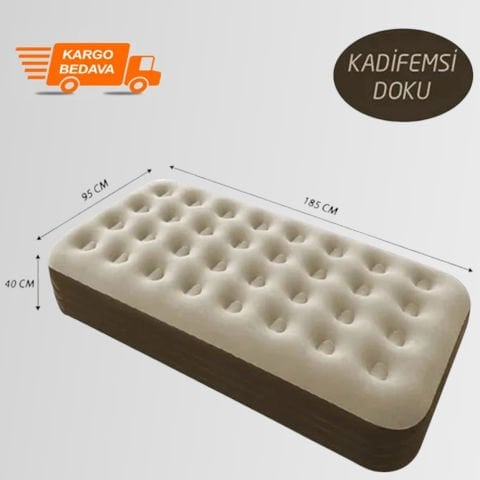 Nurgaz Campout Tek Kişilik Yüksek Şişme Yatak NG C149-Y