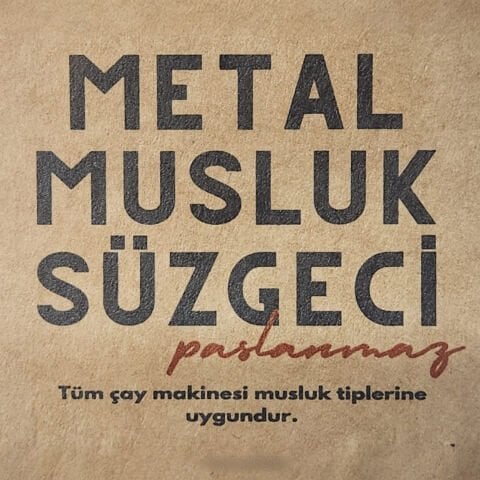 Çay Ocağı - Kahveci Kazanı İçin Musluk Süzgeci Paslanmaz Metal