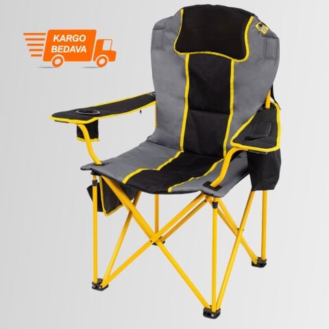 FUNKY CHAIRS Big Boy Katlanabilir XL Kamp Sandalyesi - Gri