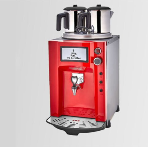 DE12P Remta Elektrikli 2 Demlikli Premium Jumbo Çay Makinesi 15 lt Kırmızı - Demlik Dahil KIRMIZI