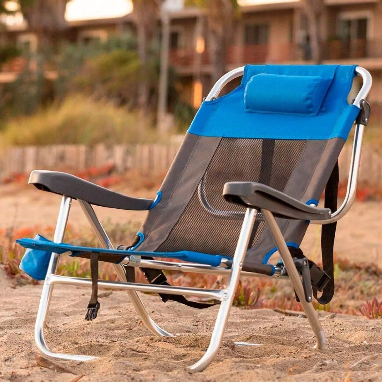 FUNKY CHAIRS Beach Star Light Plaj Şezlong Kamp Sandalye - Blue