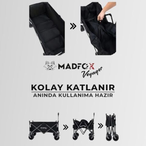 Madfox Voyager Katlanır Çok Amaçlı Yük Taşıma - Plaj ve Kamp Arabası [Vagon]