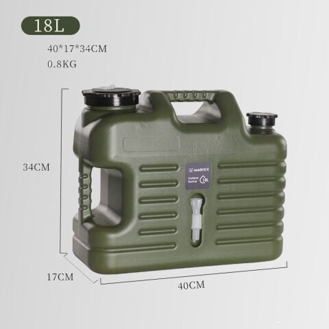 Madfox Galon Air PE Musluklu Su Bidonu 18 Litre Yeşil