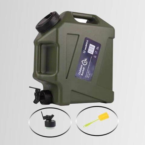 Madfox Galon Air PE Musluklu Su Bidonu 19 Litre Yeşil