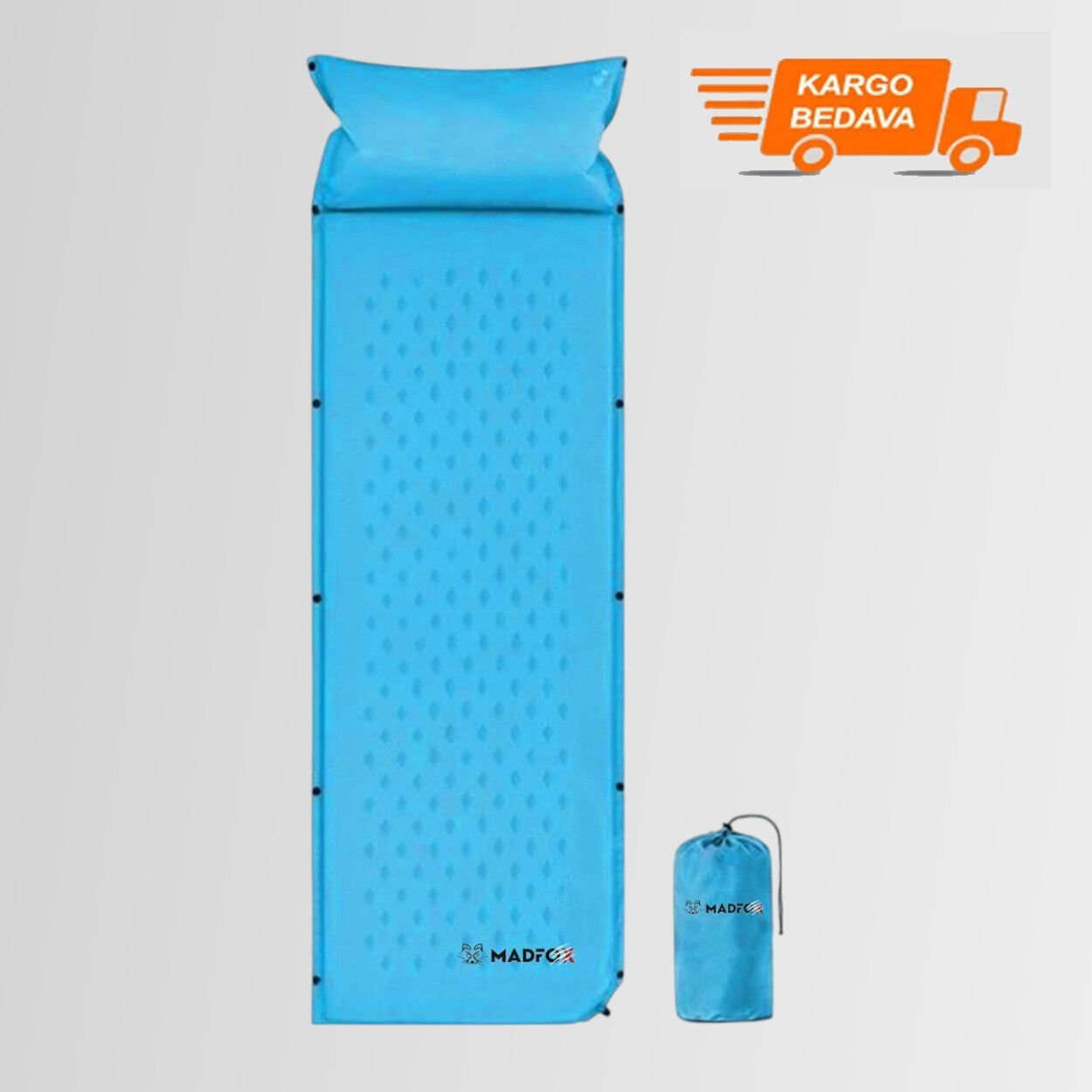 Madfox Outward Ultralight Yastıklı Şişme Kamp Matı MAVİ