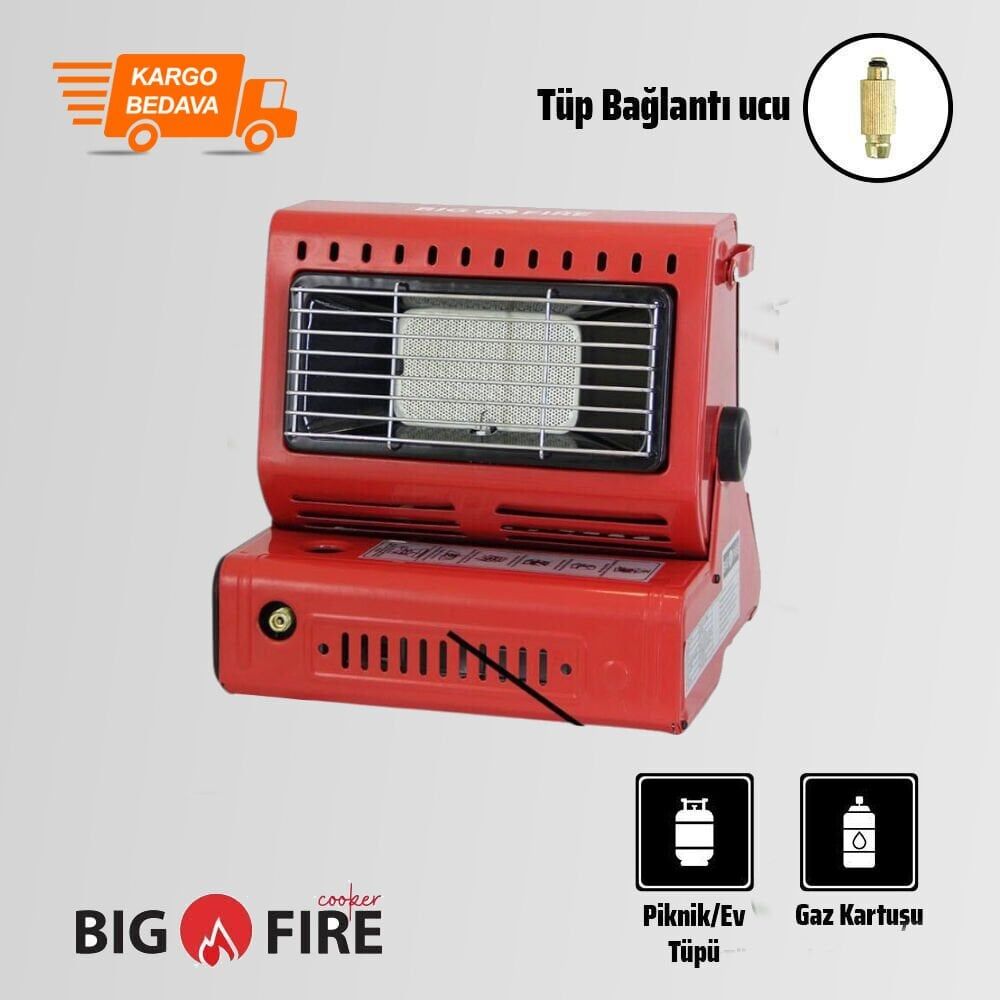 Big Fire Maxi Portatif Kamp Sobası KIRMIZI