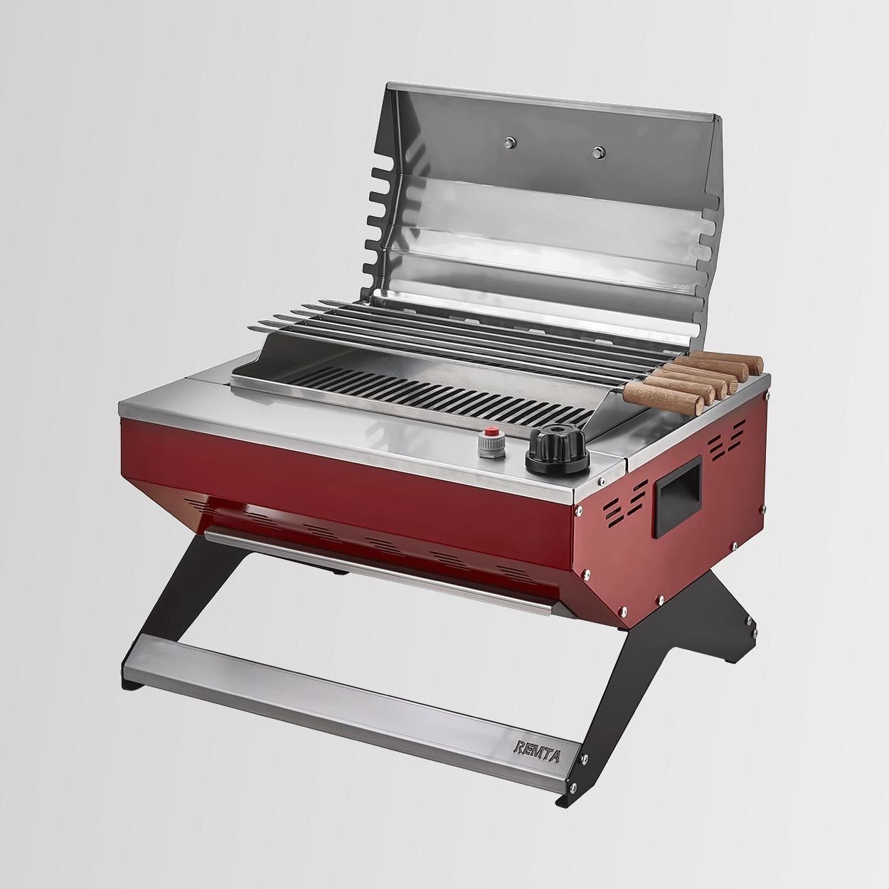 Remta R132 Gazlı Lpgli ( Tüplü ) Profesyonel Döküm Barbekü Izgara Mangal Otomatik Çakmaklı