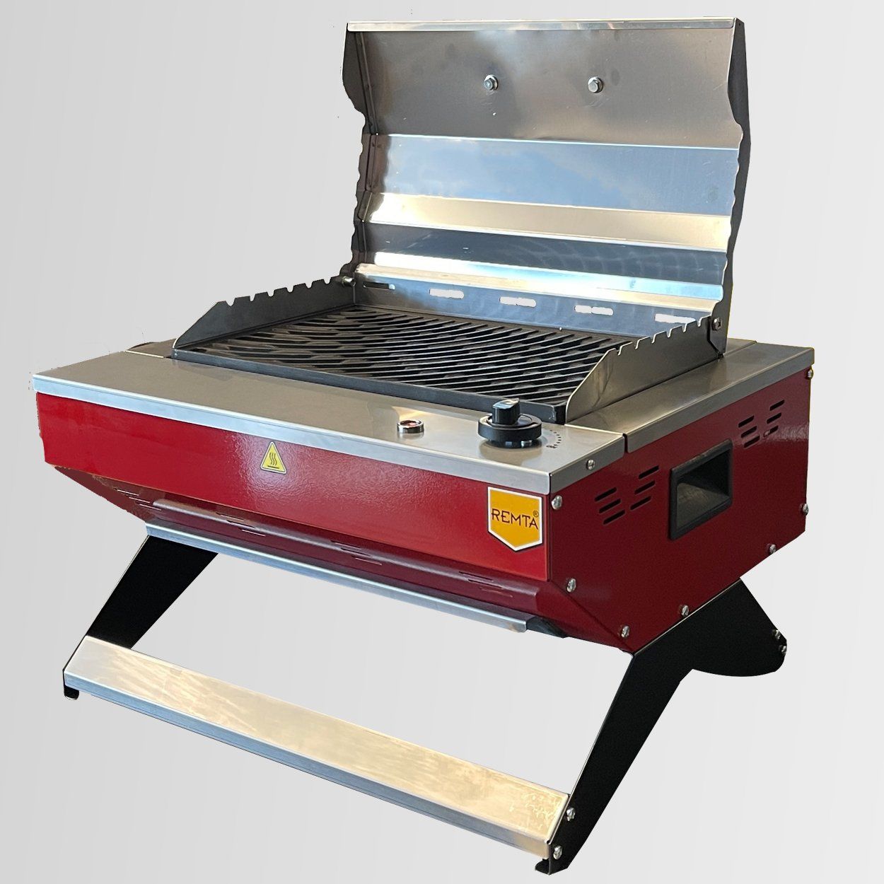 Remta R131 Elektrikli Profesyonel Döküm Barbekü Izgara Mangal KIRMIZI