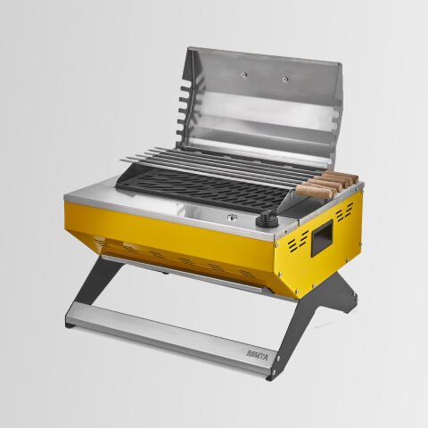 Remta R131 Elektrikli Profesyonel Döküm Barbekü Izgara Mangal SARI