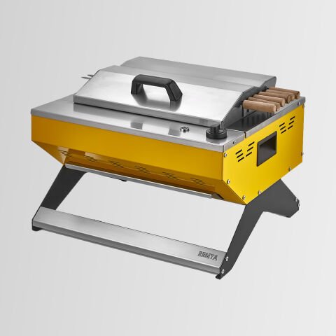 Remta R131 Elektrikli Profesyonel Döküm Barbekü Izgara Mangal SARI