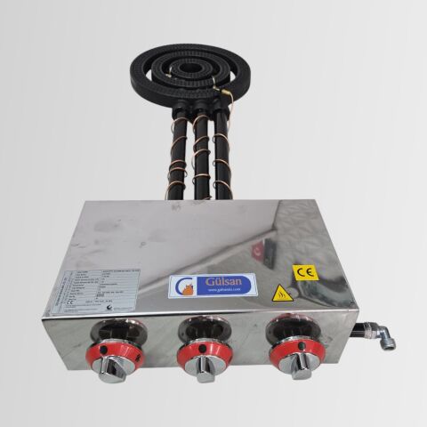 Gülsan Üç Yanış Yüksek Kapasiteli Seyyar Kazan Altı Doğalgazlı Ocak Brülörü 17 KW (CE Belgeli)