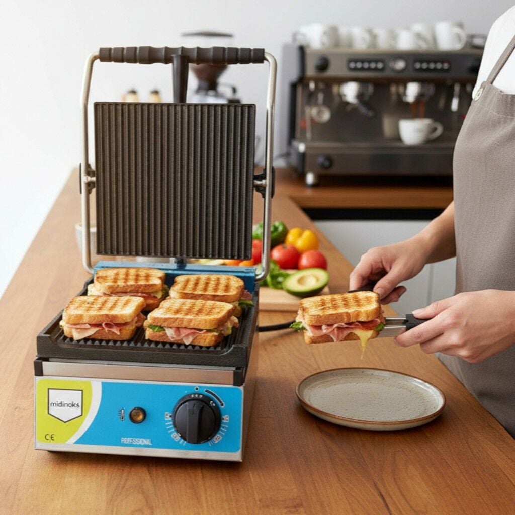 Midinoks 8 Dilim Elektrikli Döküm Profesyonel Tost Makinesi