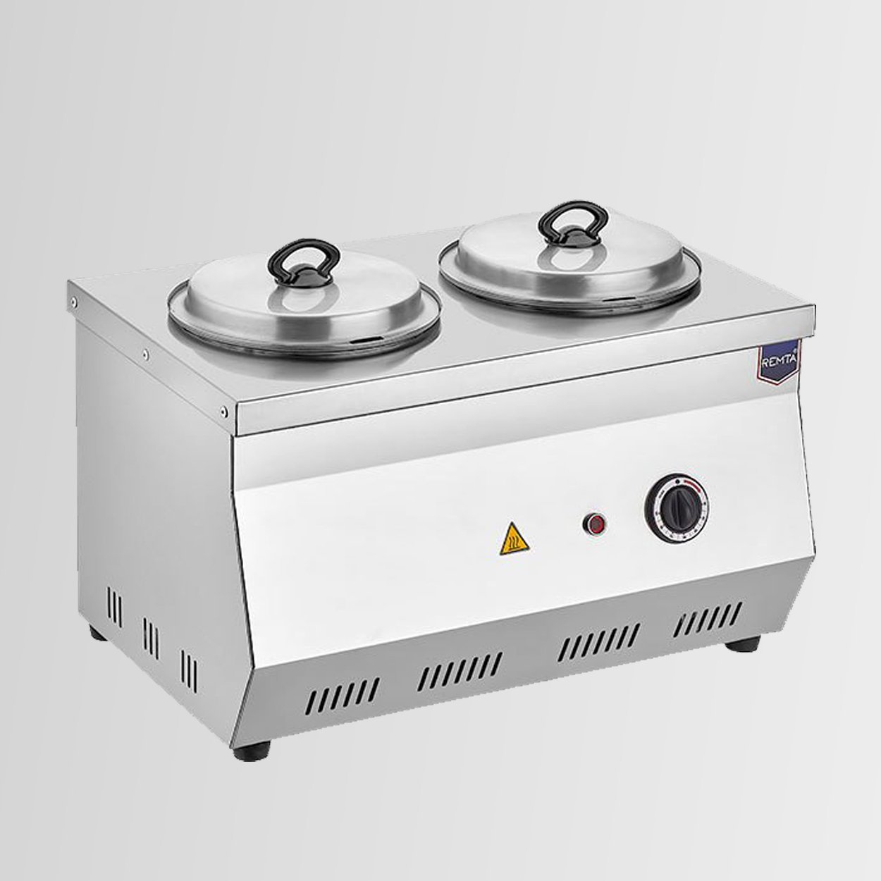 Remta CB12 Elektrikli Çiftli Çorba Kazanı Pot Benmari Isıtıcı 9+9 lt