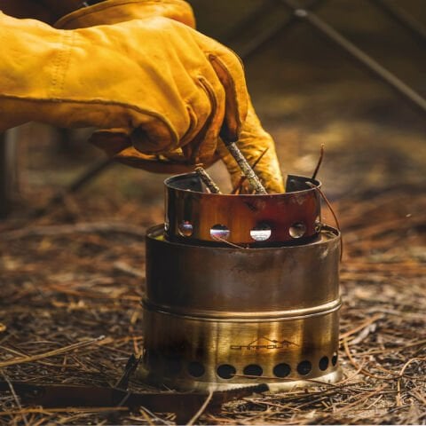 Nurgaz NG-TAK-B Campout Turbo Ateş Kutusu Büyük Paslanmaz Çelik Taşıma Çantalı