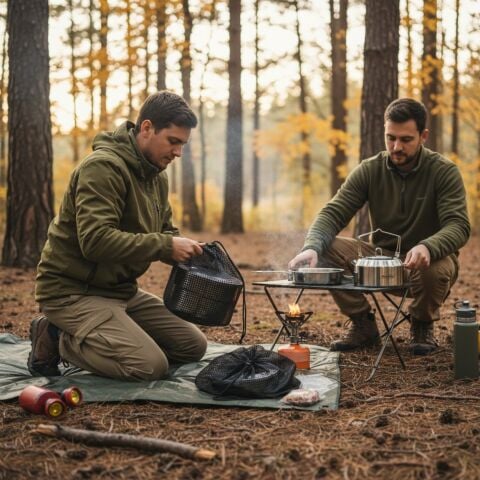 Orcamp OUT-1160 IronChef Çelik Kamp Mutfak Seti ( Tencere - Tava -Çaydanlık )