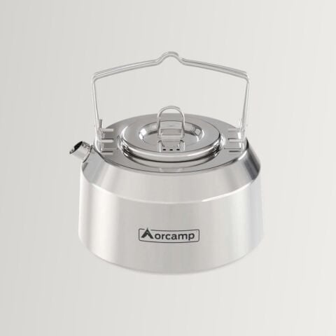 Orcamp OUT-1160 IronChef Çelik Kamp Mutfak Seti ( Tencere - Tava -Çaydanlık )