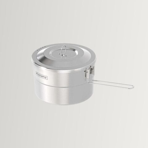 Orcamp OUT-1160 IronChef Çelik Kamp Mutfak Seti ( Tencere - Tava -Çaydanlık )