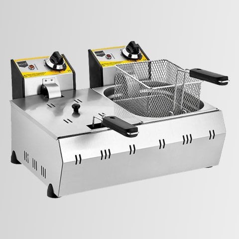 Remta R93 5+5 lt Kapaklı Elektrikli İki Hazneli Fritöz 5500 W