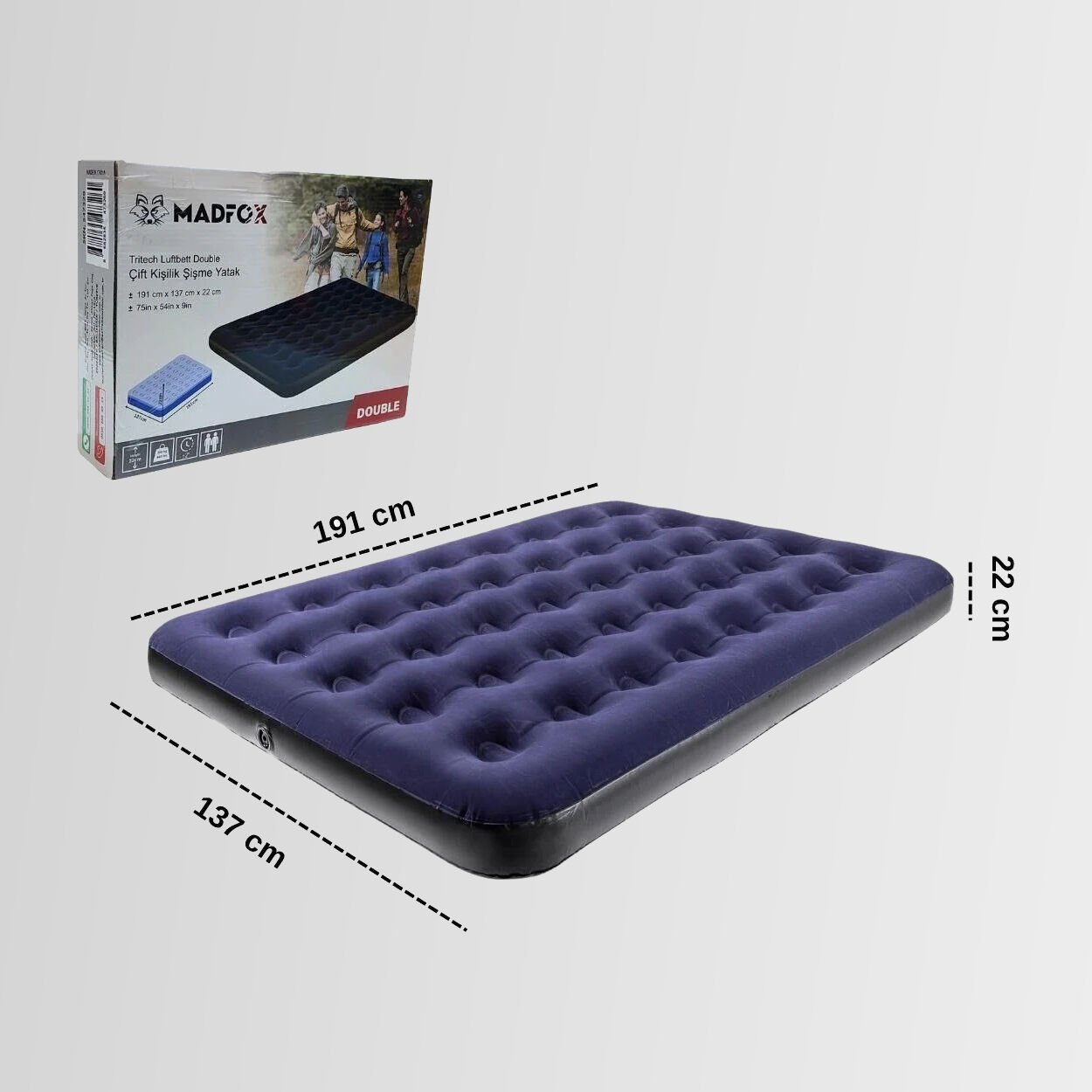 Madfox Tritech Luftbett Double Çift Kişilik Şişme Yatak