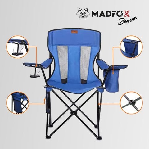 Madfox Beacon Katlanır Kamp Sandalyesi Mavi
