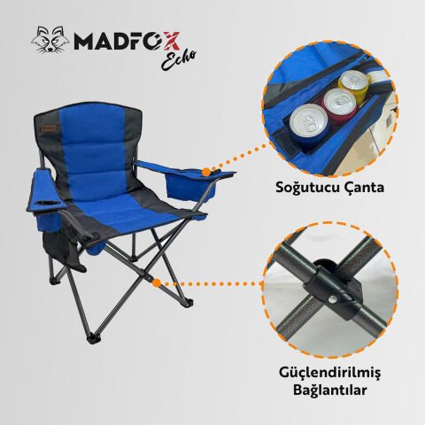 Madfox Echo Katlanır Kamp Sandalyesi Mavi