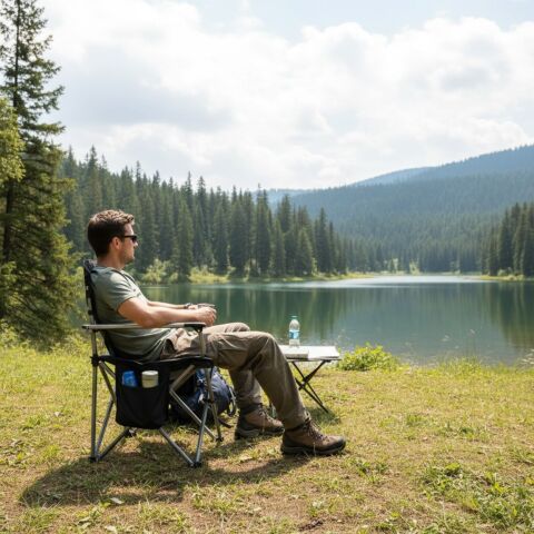 Madfox Journey Katlanır Kamp Sandalyesi Siyah/Gri