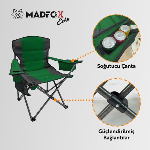 Madfox Echo Katlanır Kamp Sandalyesi Yeşil