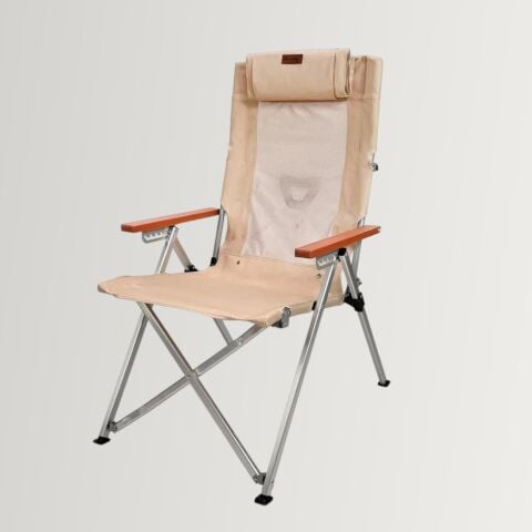 Madfox Haven 6 Kademeli Katlanır Kamp Sandalyesi Bej