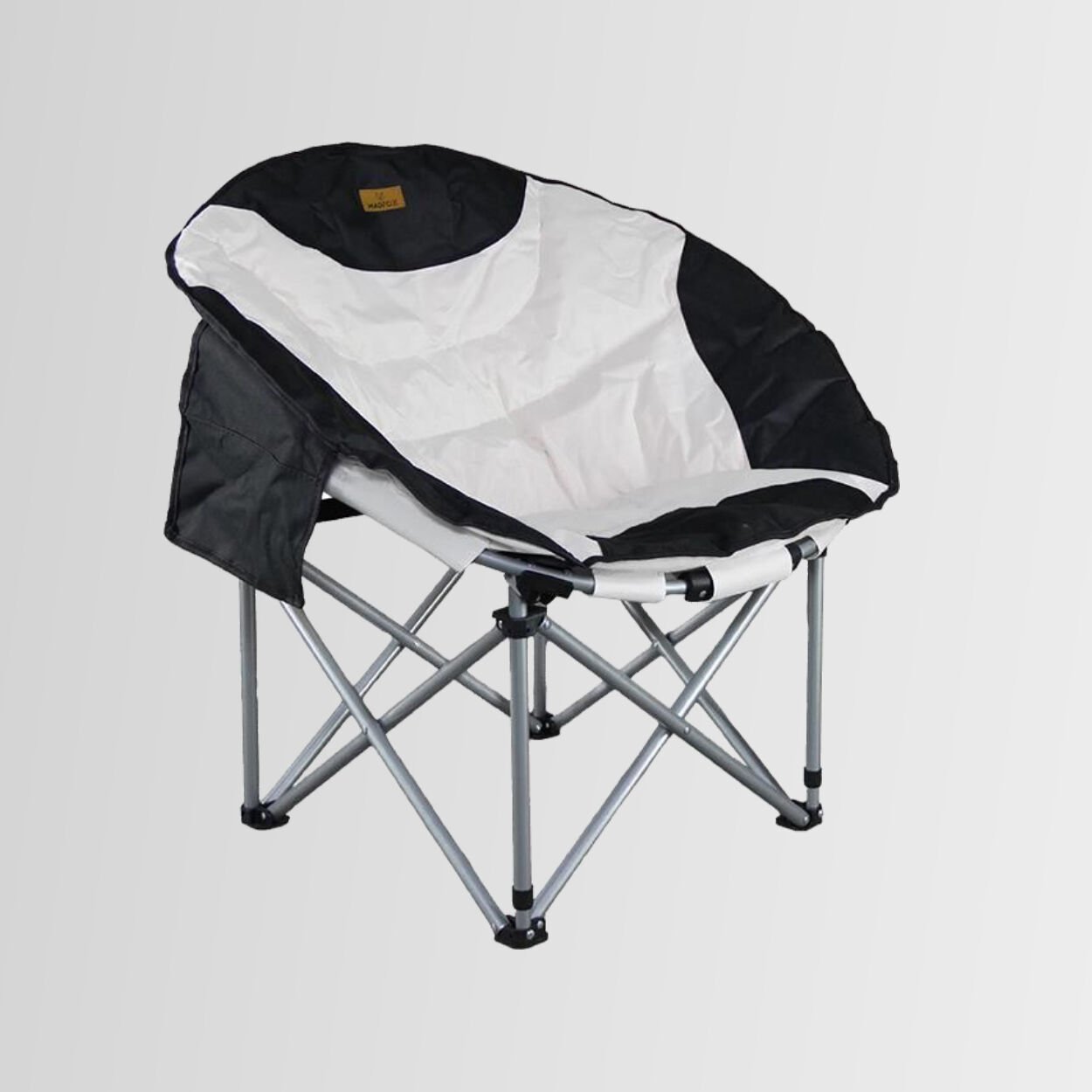 Madfox Moonchair Deluxe Katlanır Kamp Sandalyesi Siyah/Gri