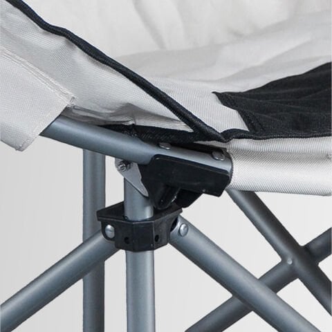 Madfox Moonchair Deluxe Katlanır Kamp Sandalyesi Siyah/Gri