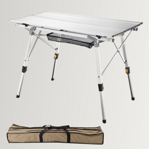 FUNKY CHAIRS Elite Alüminyum Teleskopik Ayaklı Kamp Piknik Masası Gri