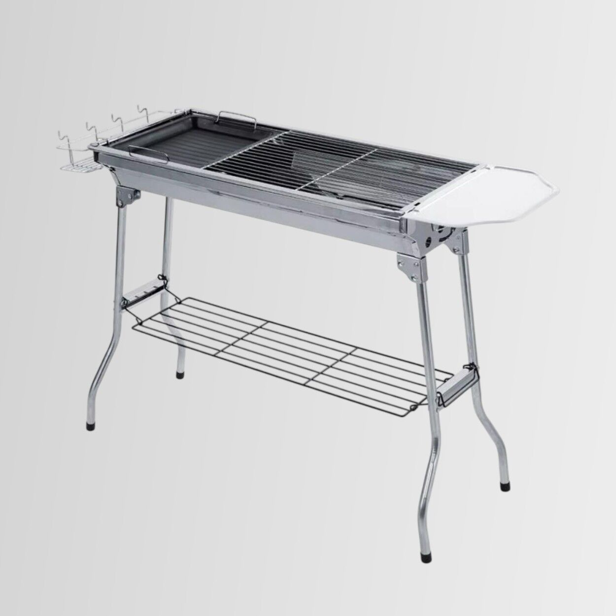 Madfox Grillmate Portatif Katlanır BBQ Mangal Gümüş