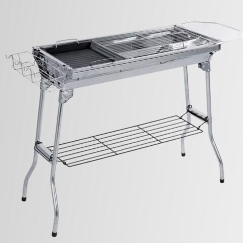 Madfox Grillmate Portatif Katlanır BBQ Mangal Gümüş