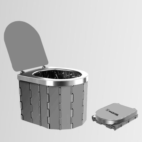 Madfox Bi-Pot Katlanır Portatif Kamp Tuvaleti [WC] GRİ